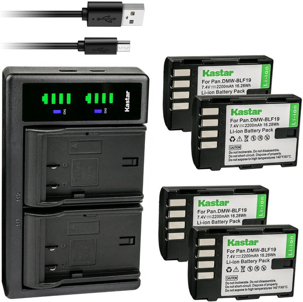 Kastar 4-Pack Battery and LTD2 USB Charger Replacement for Sigma SD Quattro, H Digital Camera