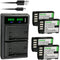 Kastar 4-Pack Battery and LTD2 USB Charger Replacement for Sigma SD Quattro, H Digital Camera
