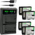 Kastar 4-Pack Battery and LTD2 USB Charger Replacement for Sigma SD Quattro, H Digital Camera