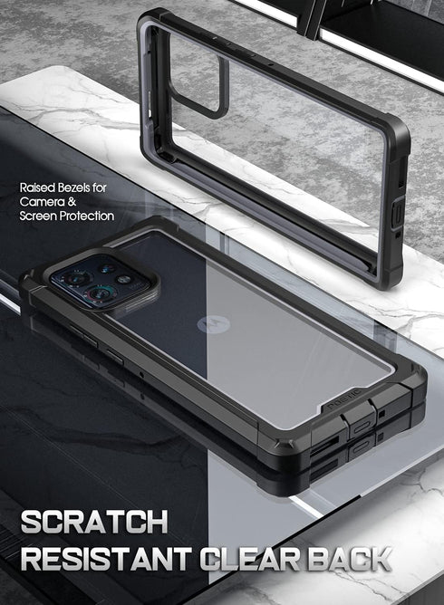 Poetic Guardian Case for Motorola Moto Edge Plus 5G 2023, Black, Full Body Hybrid, 20FT Mil-Grade Drop Tested, Screen
