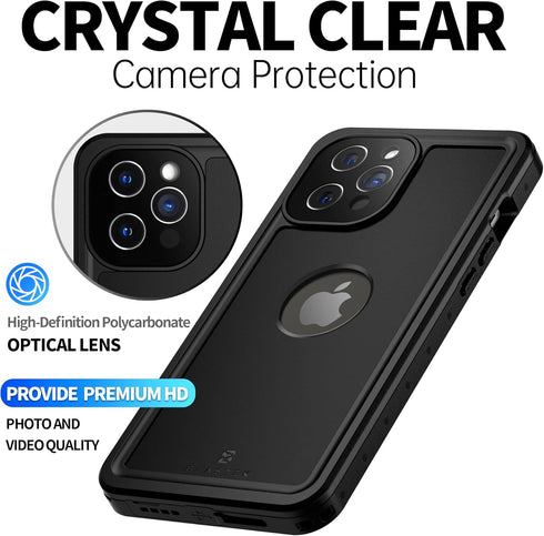BEASTEK Waterproof Case for iPhone 12 Pro, NRE Series Shockproof Dustproof Underwater IP68 with Screen Protector