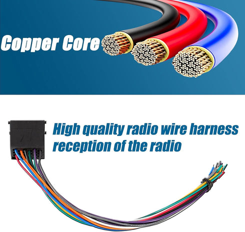 1988-2002 528i/E46/325/323/328i/5/3 RED WOLF Radio Stereo Wire Harness + Antenna Adapter Connector Plug Kit Replacement