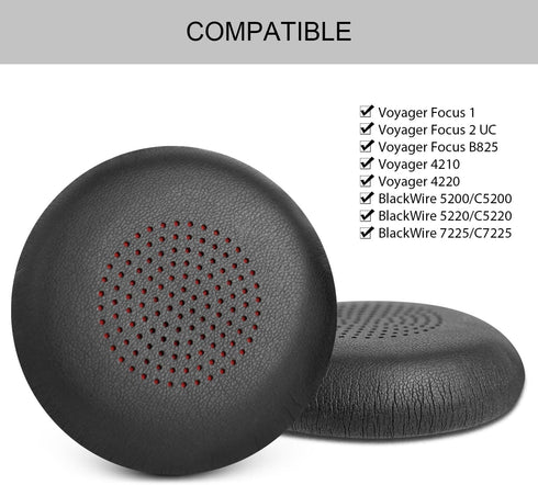 Ear Pads Cover for Plantronics Voyager Focus 1/2 UC, GVOEARS Replacement Cushion Cover Compatible with Poly Voyager Focus UC, Voyager 4210/4220, Voyager Focus B825, Poly BlackWire 5200 5210 5220 7225