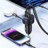 USB C Car Charger 90W 3-Port Dual USB-C & USB-A Power Adapter with Fast Charging Cable for iPhone 15/14/13/12/11