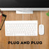 GOWENIC Ultra-Thin Wired Keyboard and Mouse Set, Full Size USB Optical Mice Combo with Number Pad for Laptop, PC,
