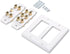 Cable Matters Double Gang 5.1 Speaker Wall Plate in White - Home Theater Wall Plate, Banana Plug