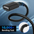 10 FT USB 2.0 Extension Cable 3 Pack - Type A Male to Female Adapter for Printer, Keyboard, Mouse, Hard Drive, Black