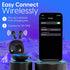 TALK WORKS True Wireless Earbuds, Gaming Headphones with BT 5.0, Noise Cancellation, USB-C Charging Cable (Black)