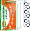 IMBZBK iPhone 14 Screen Protector 3 Pack - Tempered Glass, 9H Anti-Scratch, Case Friendly, with Camera Lens Protectors.