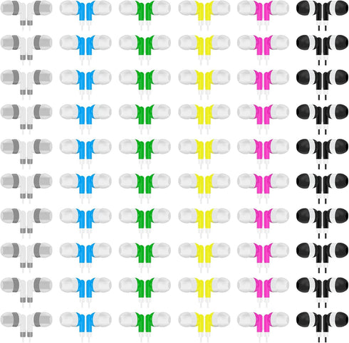 60 Pack Earbuds Bulk Kids Classroom Headphones for School Travel or Home