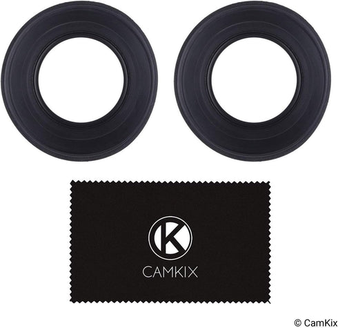 72mm Rubber Camera Lens Hood, Set of 2, Collapsible, Sun Shade/Shield, Reduces Lens Flare and Glare