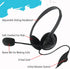 Maxell Headset with Adjustable Boom Mic and PC Adapter for VOIP/PC Gaming, Home Office, Online Classes - Black