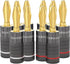 BlueRigger Banana Plugs 5 Pairs / 10 pcs - Gold Plated Speaker Plugs Connector for Speaker Wire and Amplifier