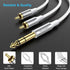 MOSWAG 1/4 inch TRS to Dual RCA Audio Cable, Heavy Duty Gold Plated Copper Shell Y Splitter Cable