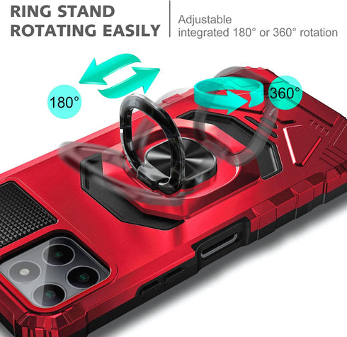 NZND Compatible with Boost Mobile Celero 5G Plus Case 2023, Tempered Glass Screen Protector, Full-Body Protective Ring
