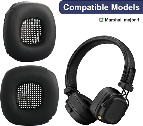 Major I Earpads Replacement Ear Cushions Cover for Marshall Major I/Major II Bluetooth Headphones (Black)