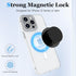 Compatible with MagSafe Phone Grip Socket, Magnetic Expanding Stand for iPhone Finger Holder - Black