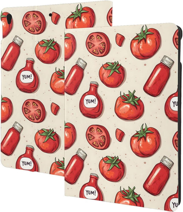 DXITROMI Compatible with iPad 9th/8th/7th Generation Case - Tomato Ketchup Red Print Compatible