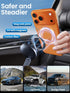 BEEGROW 360 17-12 Magnetic Car Phone Holder for Magsafe, Alloy Folding Cell Car Phone Mount with Ultra Stable Suction