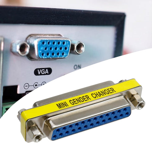 Antrader 4-Pack DB25 25 Pin Female to Female Mini Gender Changer Coupler Adapter