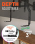 ECHOGEAR Sound Bar Mounting Bracket for Under TV, Adjustable Height & Depth, Compatible with LG, Vizio, Bose