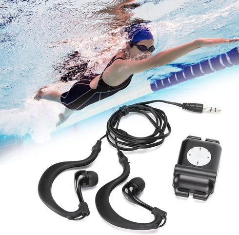 Beufee Mp3 Swimming, Swimming Headset Mp3 Swimming MP3 Waterproof Player for Underwater Player Music Player Player