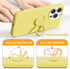 Hython iPhone 13 Pro Max Case with 360° Rotatable Ring Holder, Shockproof Rubber Protective Cover for Women, Yellow