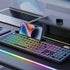 MARVO Large Print Backlit Keyboard, WK712 Wired Computer Keyboard with 7 Colors & 11 Modes for Windows, Mac