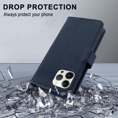 MONASAY Wallet Case for iPhone 13 Pro Max 5G, 6.7-inch, RFID Blocking Flip Folio Leather Cover with Credit Card Holder