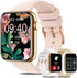 Smartwatch for Android & iPhone, 1.85" Waterproof Fitness Tracker with AI Voice Control, Pink