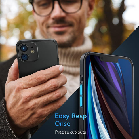 ORIbox Black Case for iPhone 11, Shockproof Full Body Protective Cover 6.1", Ultra-Thin Non-Slip