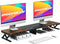 Dual Monitor Stand Riser, Large Wood Monitor Riser for 2 Monitors, Monitor