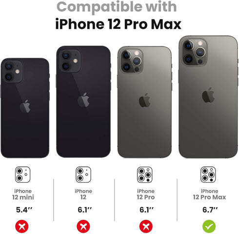 Tensea Compatible with iPhone 12 Pro Max Camera Lens Protector, 9H Tempered Glass Camera Cover Screen Protector for iPhone12 Pro Max 6.7 inch 2020 (Glitter)