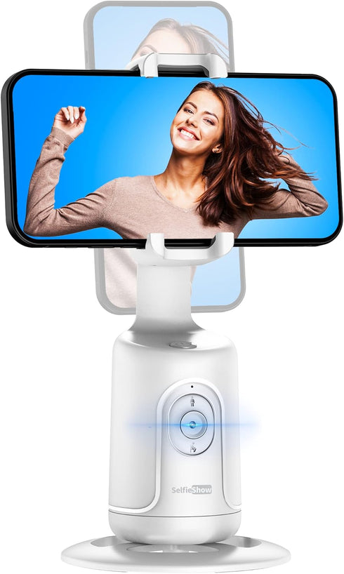 SelfieShow Auto Tracking Phone Holder, Auto Face Tracking Tripod, Portable All-in-one Smart Selfie