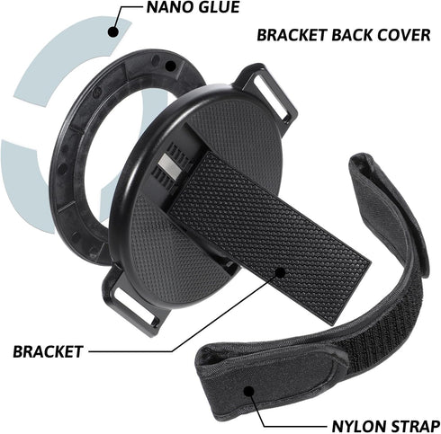 Hpmjz 360 7-11" Tablet Stand with Hand Strap Universal Tablet Hand Strap Holder Degree Rotating Sticky Tablets Stand