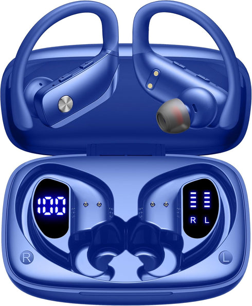 bmani Ear Buds Wireless Earbuds Bluetooth Headphones with 80H Playtime LED Display