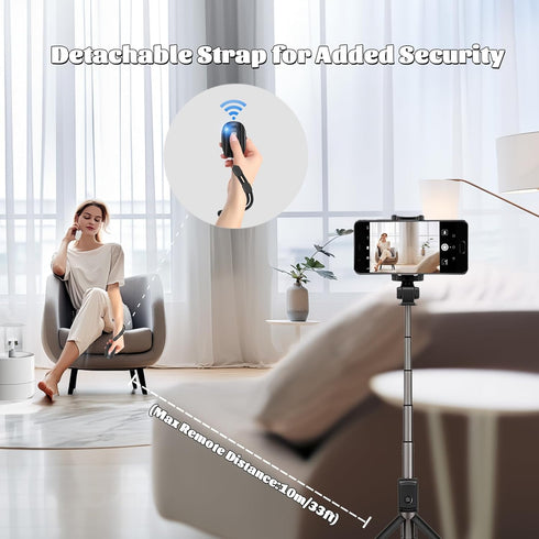 VYVIYON (2 Pack) Bluetooth Camera Remote Shutter for iPhone and Android Smartphones, Rechargeable Wireless Phone Remote