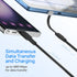 USB C Charger Cable, 60W 6ft Type C Charging Cable, Flat 90-Degree C-Port, High-Speed Data Transfer for Samsung