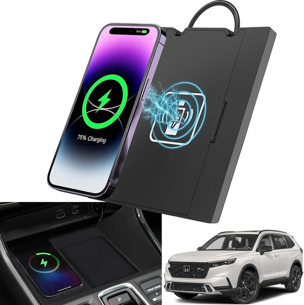 15W Fast Wireless Charger for 2023-2025 Honda CR-V, Car Qi Charging Station Pad