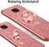 nancheng Glitter Luxury Case for Moto G Power 2021, Soft TPU Silicone with Kickstand, Rose Gold
