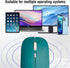 Wireless Bluetooth Mouse, Rechargeable Slim Silent Mouse for iPad/MacBook Pro/Air/Laptop (Jade Green)