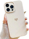 Jmltech Compatible with iPhone 13 Pro Max Case - Heart Phone Case Silicone Cute Slim Durable Shockproof Protective Case