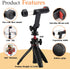 Byrgfkjt 360 Extendable Selfie Stick & Mini Tripod, Rotatable Selfie Stick with Non-Slip Grip for Smartphones & Action