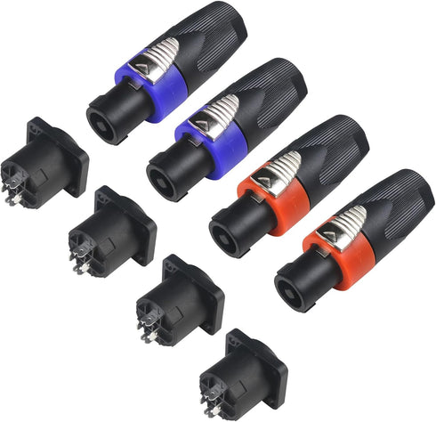 Speaker Plug Speakon Connector, Nl4fx Speaker Jacks and Connectors, Nl4fc Male Female Converter for Powercon