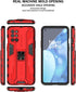 Asuwish Phone Case for OnePlus 8T & 9R 5G, Red, with Tempered Glass Screen Protector & Slim Stand