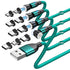 Magnetic Charging Cable, 4Pack (3.3ft/3.3ft/6.6ft/6.6ft) 360°&180° Rotating USB C Charging Cable with LED