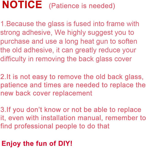 Back Glass Replacement for iPhone 13 Pro 6.1 Inches (Silver) with Repairing Tool Kits
