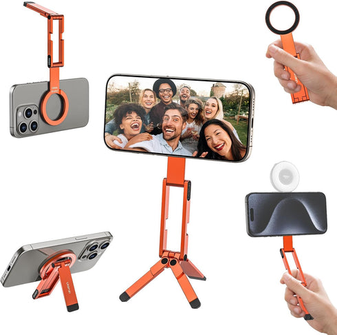 ULANZI MA60 Magnetic Phone Tripod Stand for iPhone - Aluminium Smartphone Mini Tripod