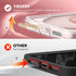 TIESZEN Magnetic Case for iPhone 15, Built-in 9H HD Tempered Glass Screen Protector, Dustproof Design