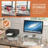 Hemudu 2 Pack Monitor Stand, 3 Adjustable Height Riser, Desktop Organizer for PC, Laptop